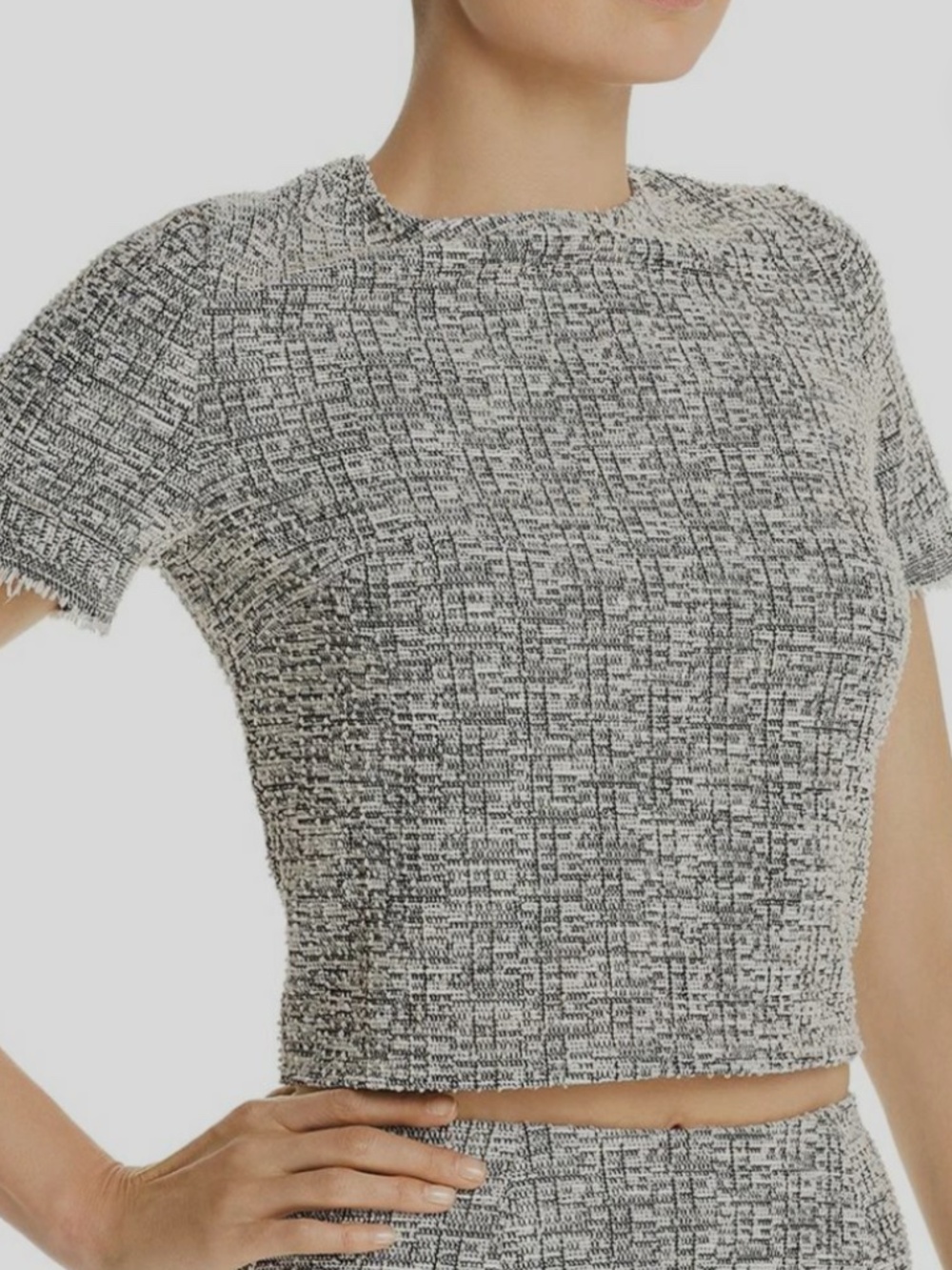 Aqua Short-Sleeve Crop Top